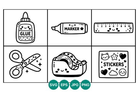 Kawaii School Supplies Line Art: A Designer’s Review