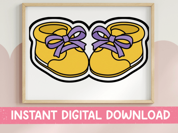Review: Yellow Baby Booties with Purple Bow Design