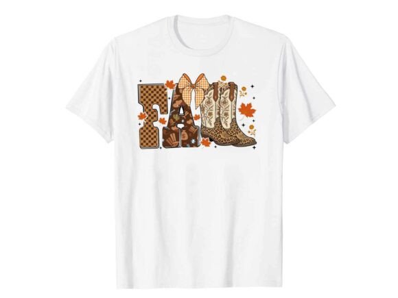 Reviewing the Cowgirl Boots Bow Fall T-Shirt Design