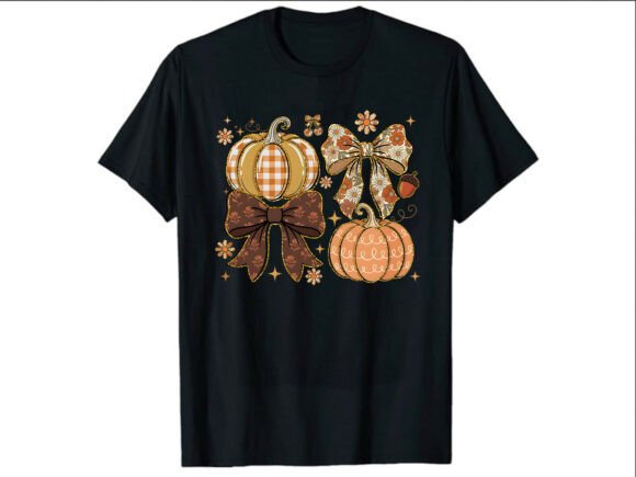 Reviewing the Pumpkin Bow Coquette Fall T-Shirt Design