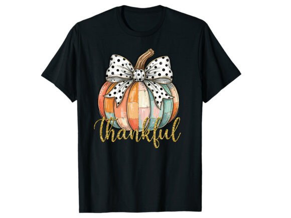 Reviewing the Thankful Pumpkin Bow Fall T-Shirt Design